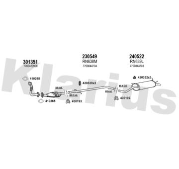 Výfukový systém KLARIUS 720887E