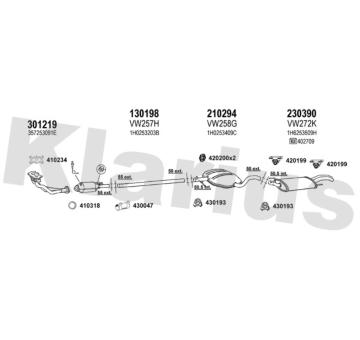 Výfukový systém KLARIUS 930298E