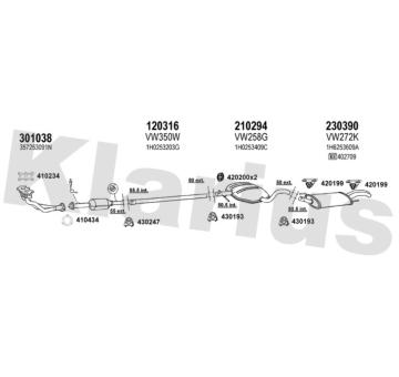 Výfukový systém KLARIUS 930453E