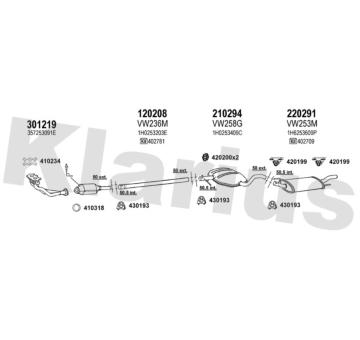 Výfukový systém KLARIUS 930578E