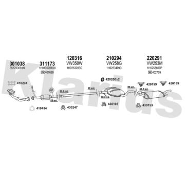 Výfukový systém KLARIUS 930583E