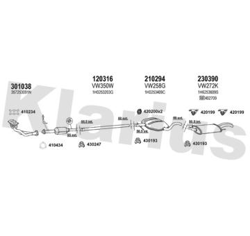 Výfukový systém KLARIUS 930584E