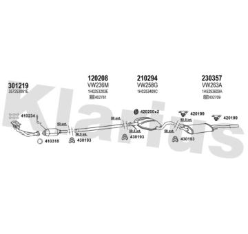 Výfukový systém KLARIUS 930620E