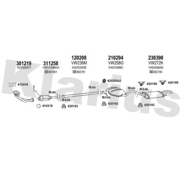 Výfukový systém KLARIUS 930644E