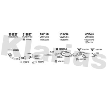 Výfukový systém KLARIUS 931089E