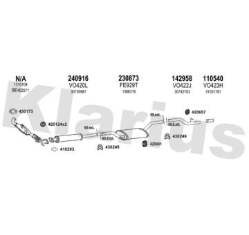 Výfukový systém KLARIUS 960560E