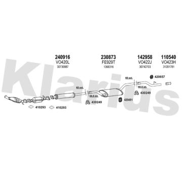 Výfukový systém KLARIUS 960589E