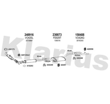Výfukový systém KLARIUS 960595E