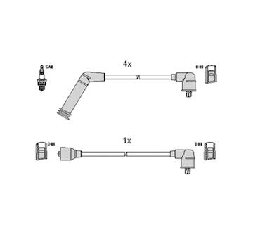 Sada kabelů pro zapalování HITACHI 134116