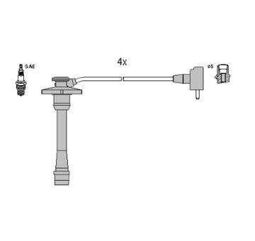 Sada kabelů pro zapalování HITACHI 134132