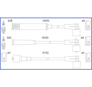 Sada kabelů pro zapalování HITACHI 134226