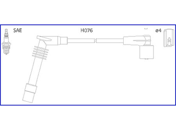 Sada kabelů pro zapalování HITACHI 134251