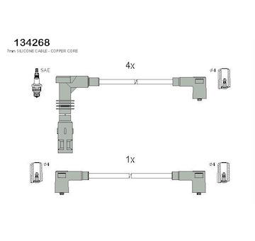 Sada kabelů pro zapalování HITACHI 134268