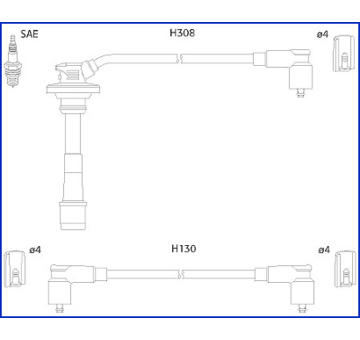 Sada kabelů pro zapalování HITACHI 134562