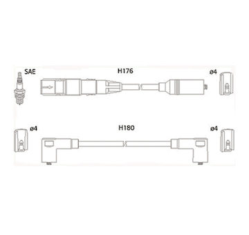 Sada kabelů pro zapalování HITACHI 134766