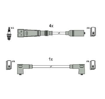 Sada kabelů pro zapalování HITACHI 134786