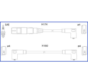 Sada kabelů pro zapalování HITACHI 134808