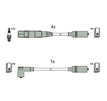 Sada kabelů pro zapalování HITACHI 134831