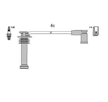 Sada kabelů pro zapalování HITACHI 134839