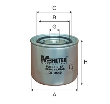Palivový filtr MFILTER DF 3549