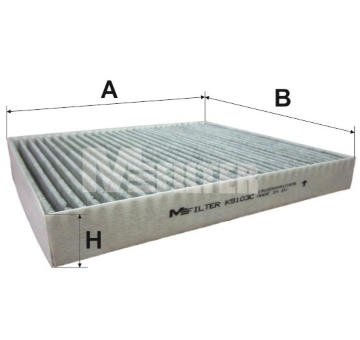 Filtr, vzduch v interiéru MFILTER K 9103C