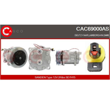 Vinuta pruzina, airbag CASCO CCC73009GS