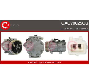 Kompresor, klimatizace CASCO CAC73045GS