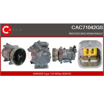 Kompresor, klimatizace CASCO CAC74040AS