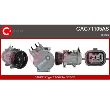 Kompresor, klimatizace CASCO CAC75028AS
