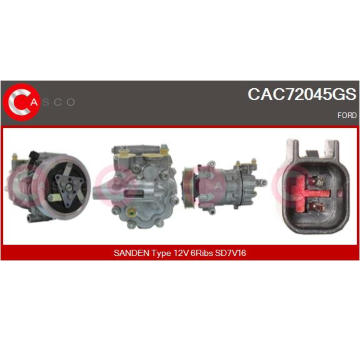 Kompresor, klimatizace CASCO CAC76076AS