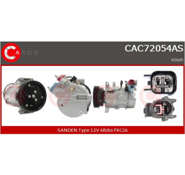 Kompresor, klimatizace CASCO CAC76087GS