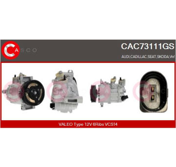 Kompresor, klimatizace CASCO CAC65005AS