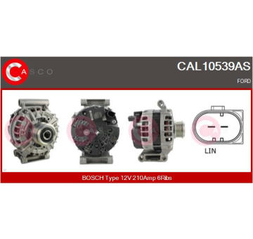 Uhlíkový zberač alternátora CASCO CBA14002AS