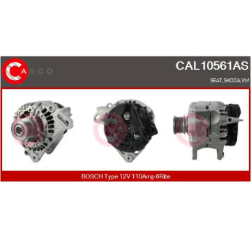 Uhlíkový zberač alternátora CASCO CBA35007AS