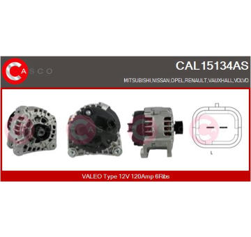 Alternátor CASCO CAL15266AS