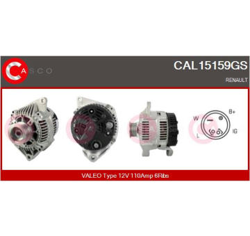 Spínač, zvedací zařízení oken CASCO CWR76031AS