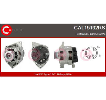 Alternátor CASCO CAL15357AS