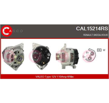 Alternátor CASCO CAL15395GS