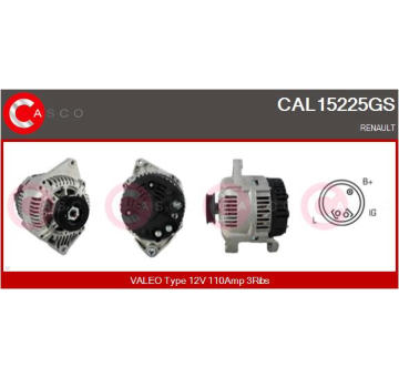 generátor CASCO CAL15225GS