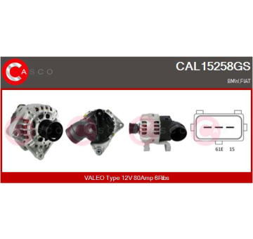 Alternátor CASCO CAL15474AS