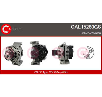 Alternátor CASCO CAL15477AS