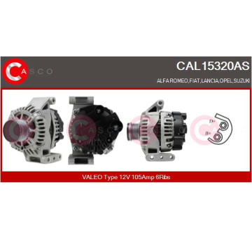 Alternátor CASCO CAL15569AS