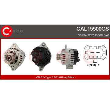 Řemenice, generátor CASCO CCP90100GS