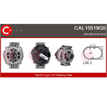 Řemenice, generátor CASCO CCP90115GS