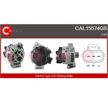 Řemenice, generátor CASCO CCP90163AS