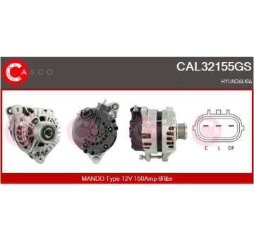 Alternátor CASCO CAL15165AS