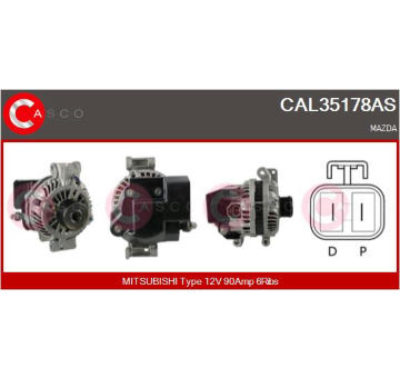 Elektromagnetická spojka, kompresor klimatizace CASCO CCT40017AS