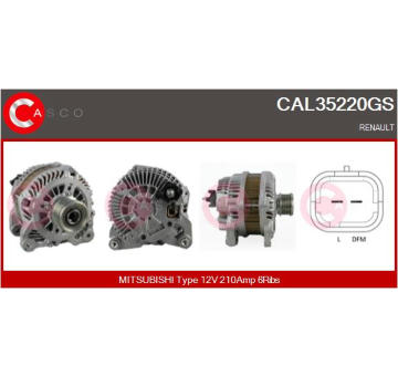 Alternátor CASCO CAL40147AS