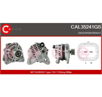 Alternátor CASCO CAL40172AS