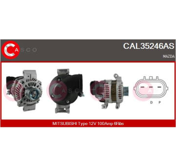 Alternátor CASCO CAL40178AS
